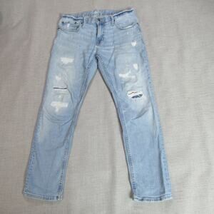 Old Navy Jeans Mens 32X30 Blue Skinny Built In Flex Distressed Y2K Punk Grunge